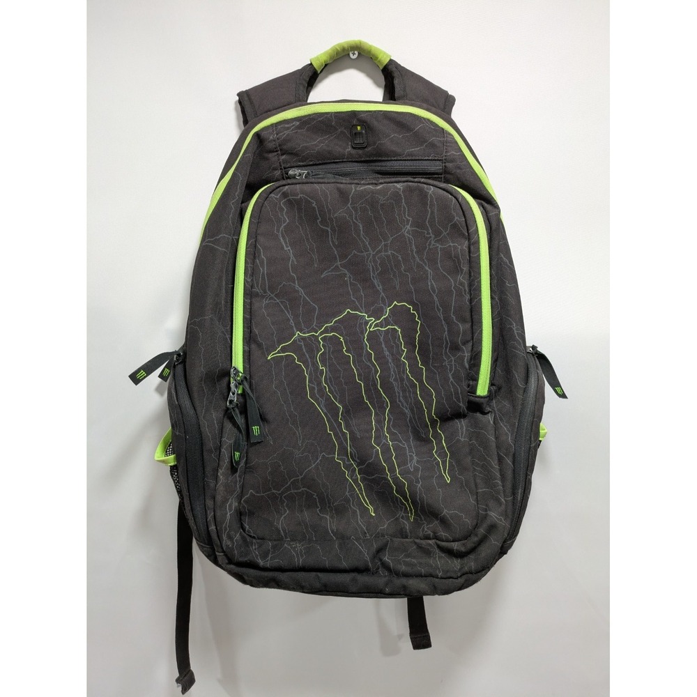 Monster Energy Black Promo Padded Pockets Zippers Large Logo Gym Bag Bagpack